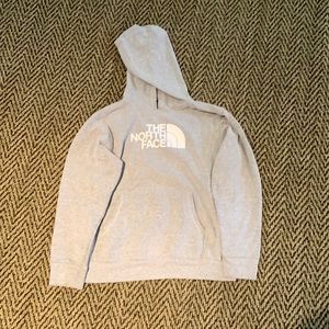 North face, youth large, gray branded hoodie